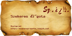 Szekeres Ágota névjegykártya
